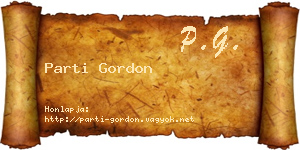 Parti Gordon névjegykártya